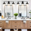 3 Lámparas baño sobre espejo metal negro 31.49pulg