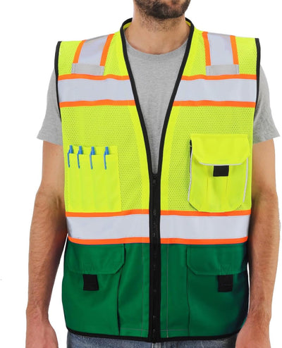Chaleco reflectante ANSI Clase 2 con bolsillos 2XL