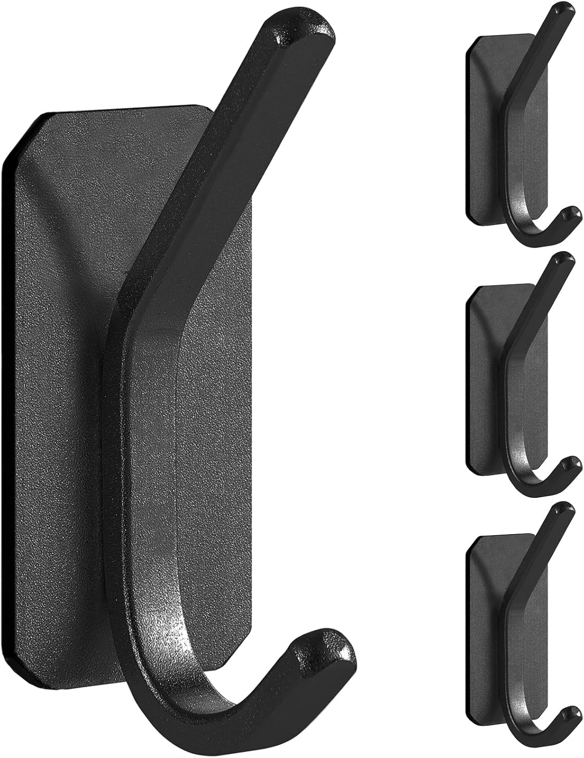 Ganchos adhesivos 4uds negro carga 30lb hogar oficina