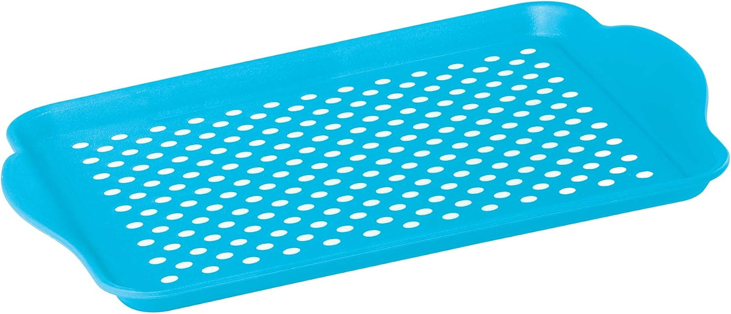 Charola rectangular con agarre caucho