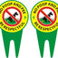 2 Carteles No Excremento Perro Aluminio 13.7x7.9"