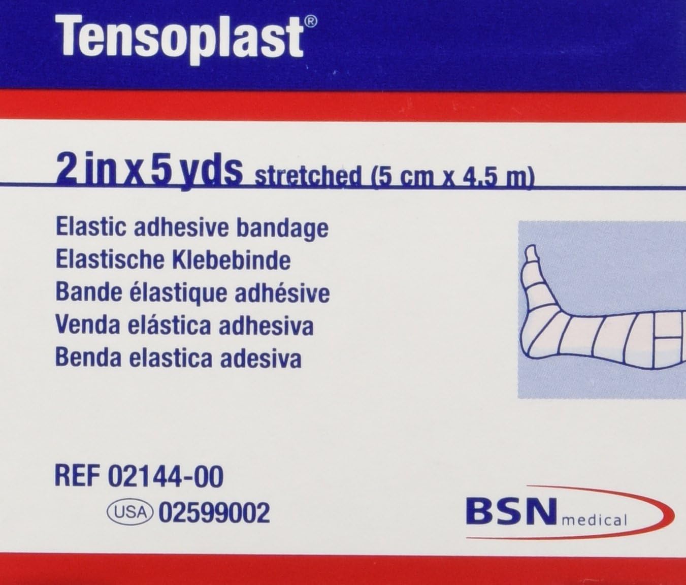 Vendaje elástico bronceado 2x5yardas 1rollo