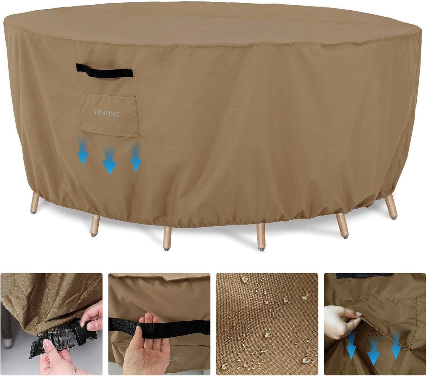 Funda mesa patio sofá seccional 110x27.8" impermeable