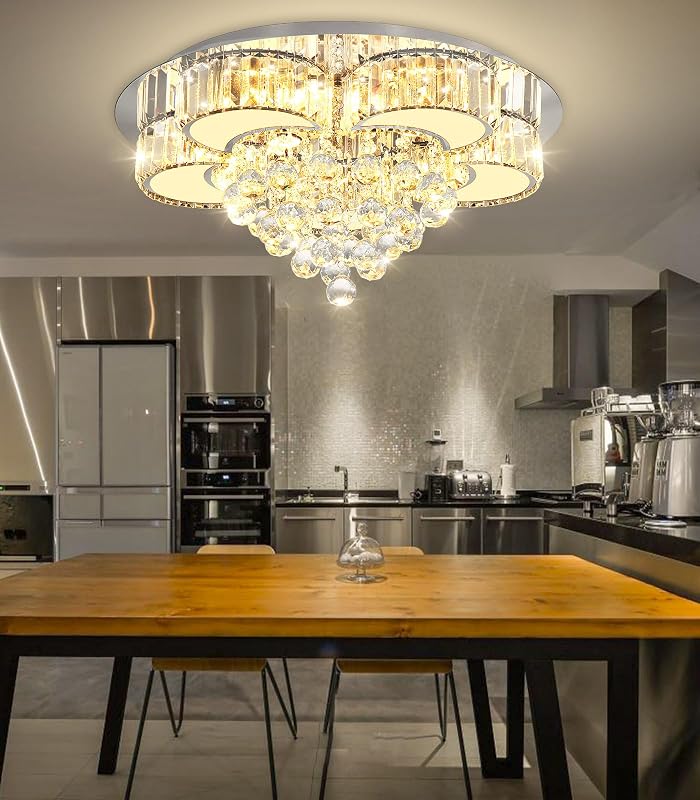 Candelabros cristal LED regulables para comedor sala