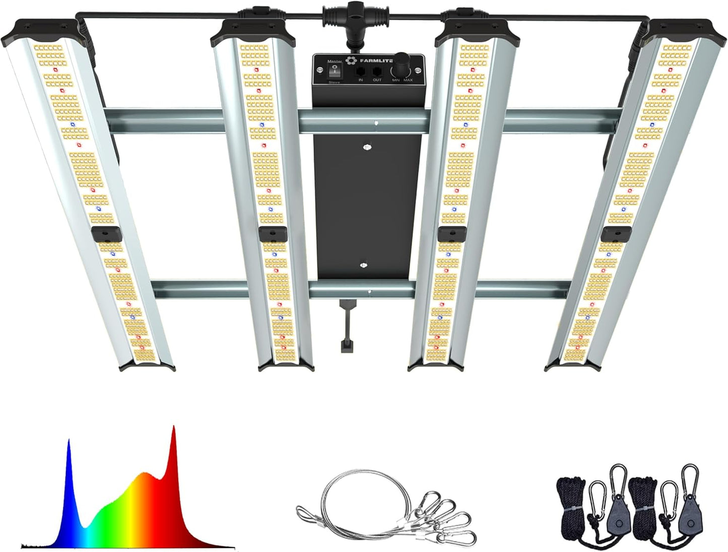 Luz LED cultivo espectro completo lámpara colgante regulable