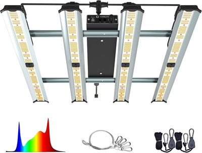 Luz LED cultivo espectro completo lámpara colgante regulable