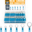 Kit 250 pzas conectores anillo termorretráctil azul 16-14 AWG