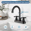 Grifo baño doble mango cruzado estilo vintage 4pulg