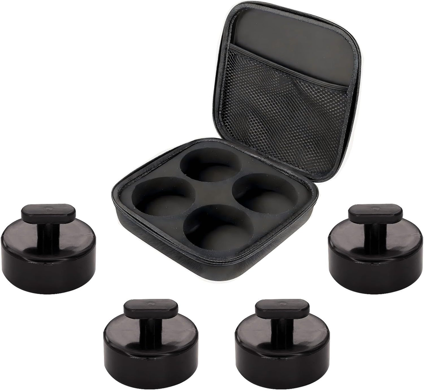 Almohadillas goma para gato comp con Lift Puck 4unid Negro