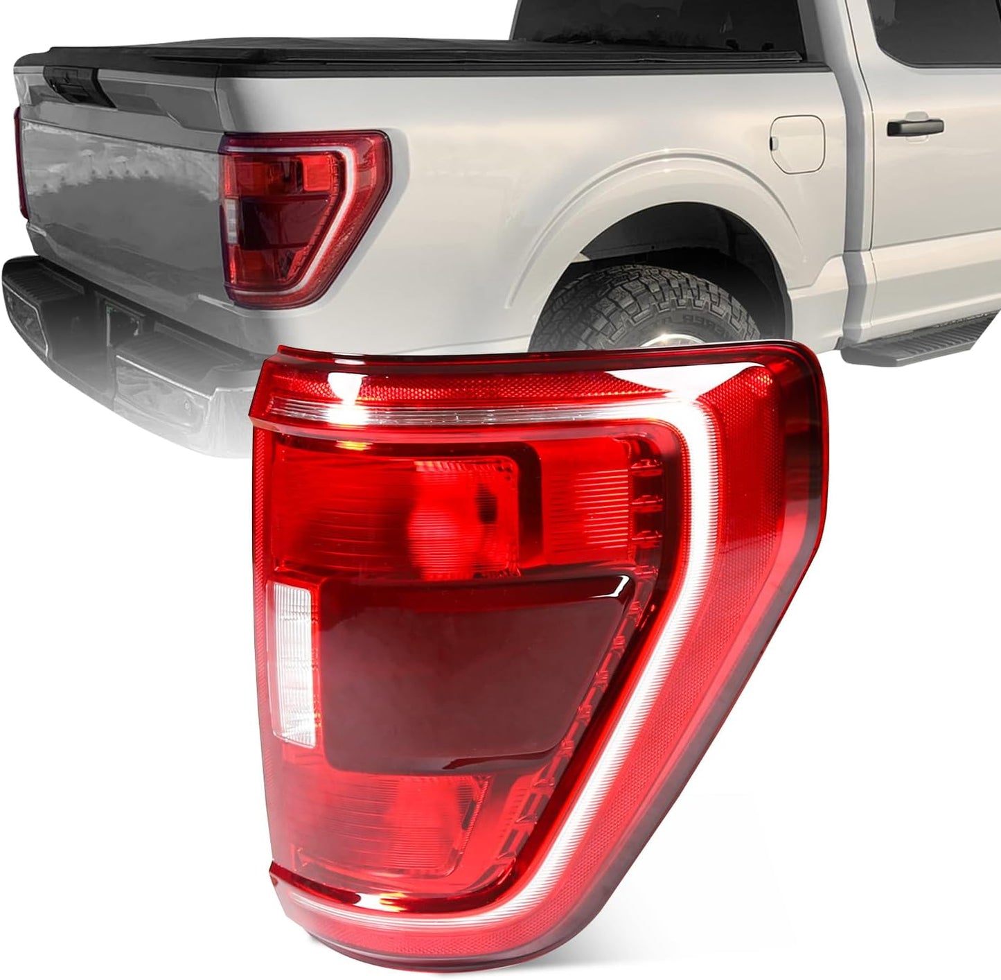 Luz trasera halógena Ford F150 XLT 21-23 lado derecho