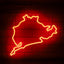 Letrero neón Nurburgring 14x12" LED USB