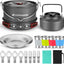 Set 22 Utensilios Cocina Acampar Olla Colgante 4 Tazas