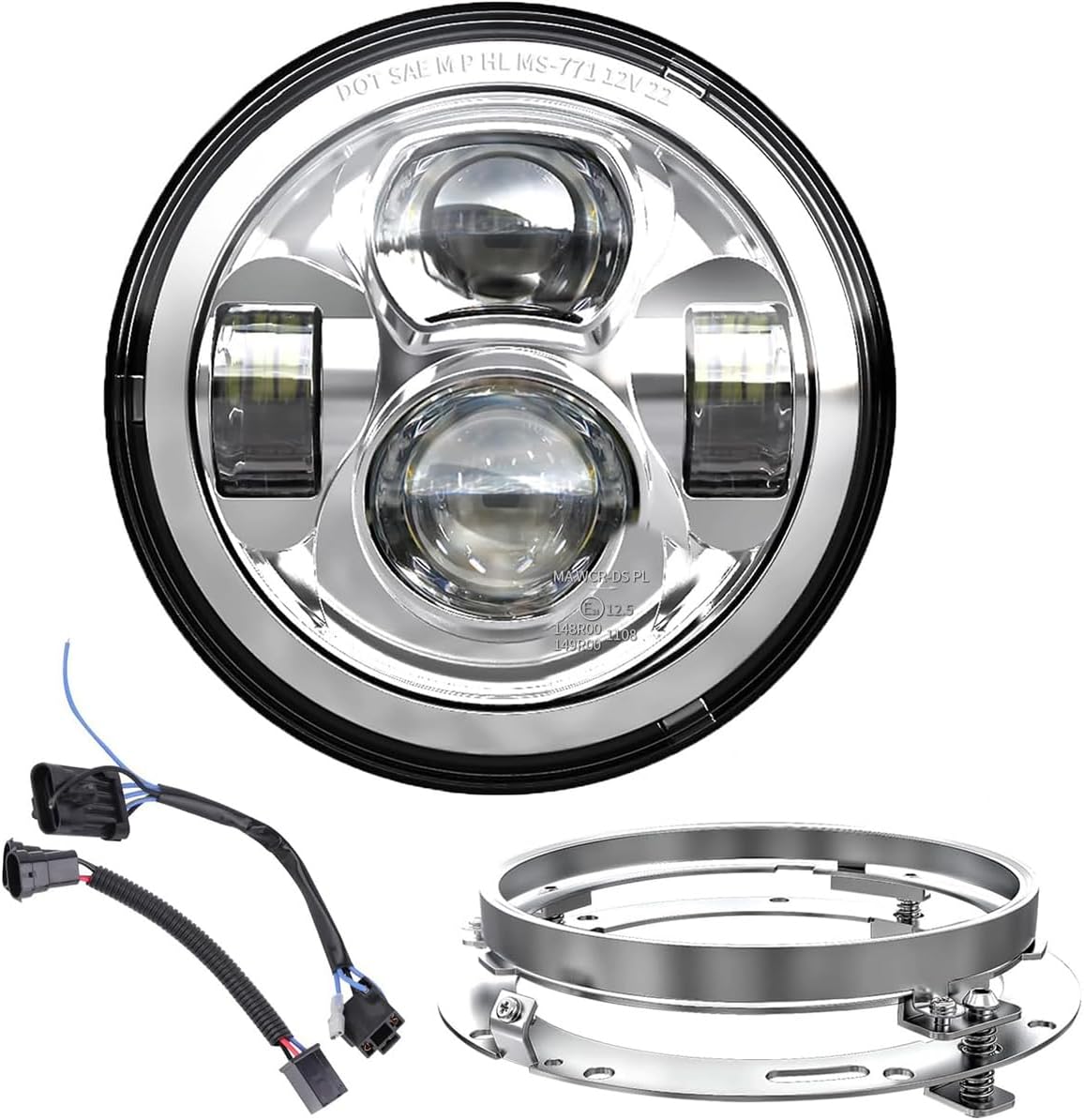 Kit luz LED 7" para motocicleta Harley
