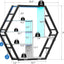 Estantes flotantes set 39" con luces LED 5 niveles