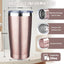 Vaso acero inox 20oz con tapa pajita térmico