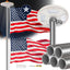 Kit asta bandera plateada 25ft con bandera 3x5ft y luz solar
