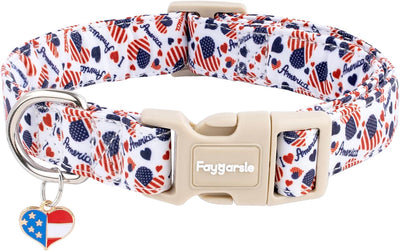 Collar patriótico perro bandera americana rojo blanco azul