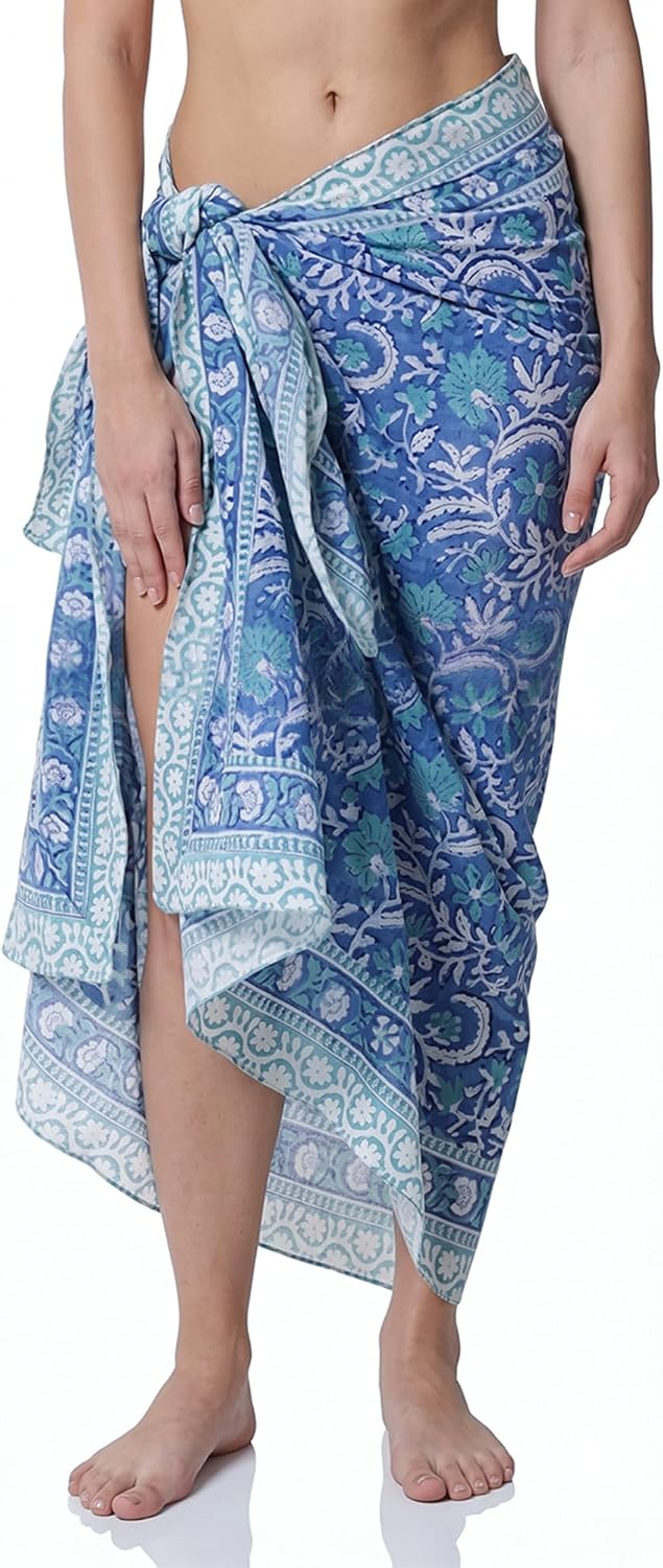 Sarong algodón ligero para mujer playa