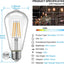 Bombillas LED E26 7W 2700K blanco cálido vintage 800lm paquete 8