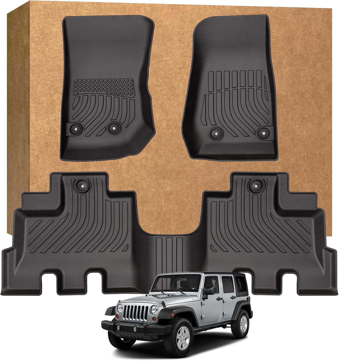 Alfombrillas Jeep Wrangler JK 2014-17 TPE antiderrap
