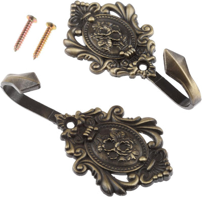 2 Gancho Cortina Bronce Rosa Multifunción Baño Dormitorio