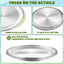 Set 6 platos acero inox para bebé 8pulg plateado