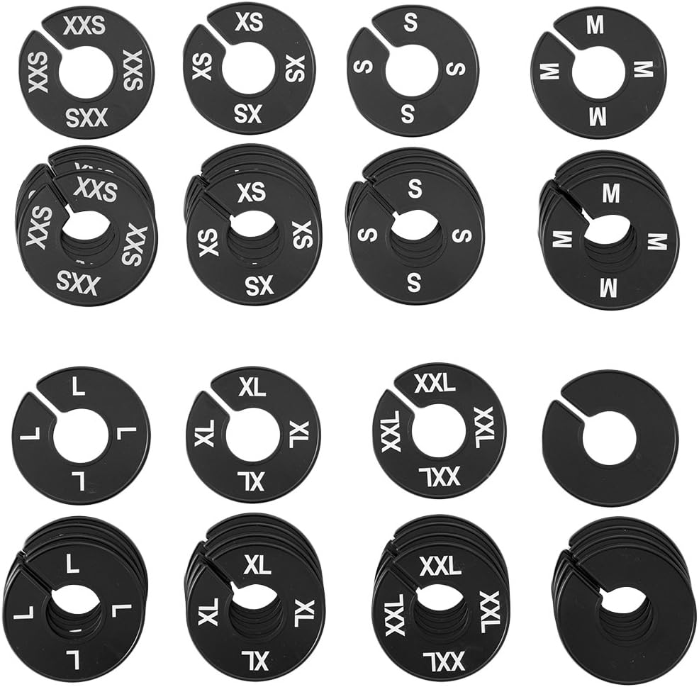 Divisor tallas ropa redondo negro blanco 7 tamaños kit 40
