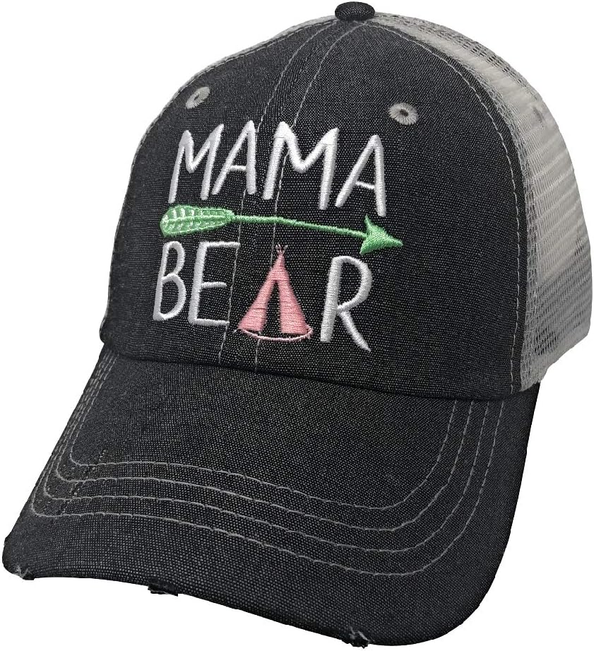 Sombrero Mama Bear para mujer color gris oscuro