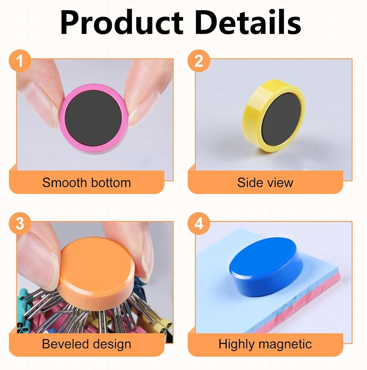 100 Imanes Fuertes para Nevera 10 Colores Mini