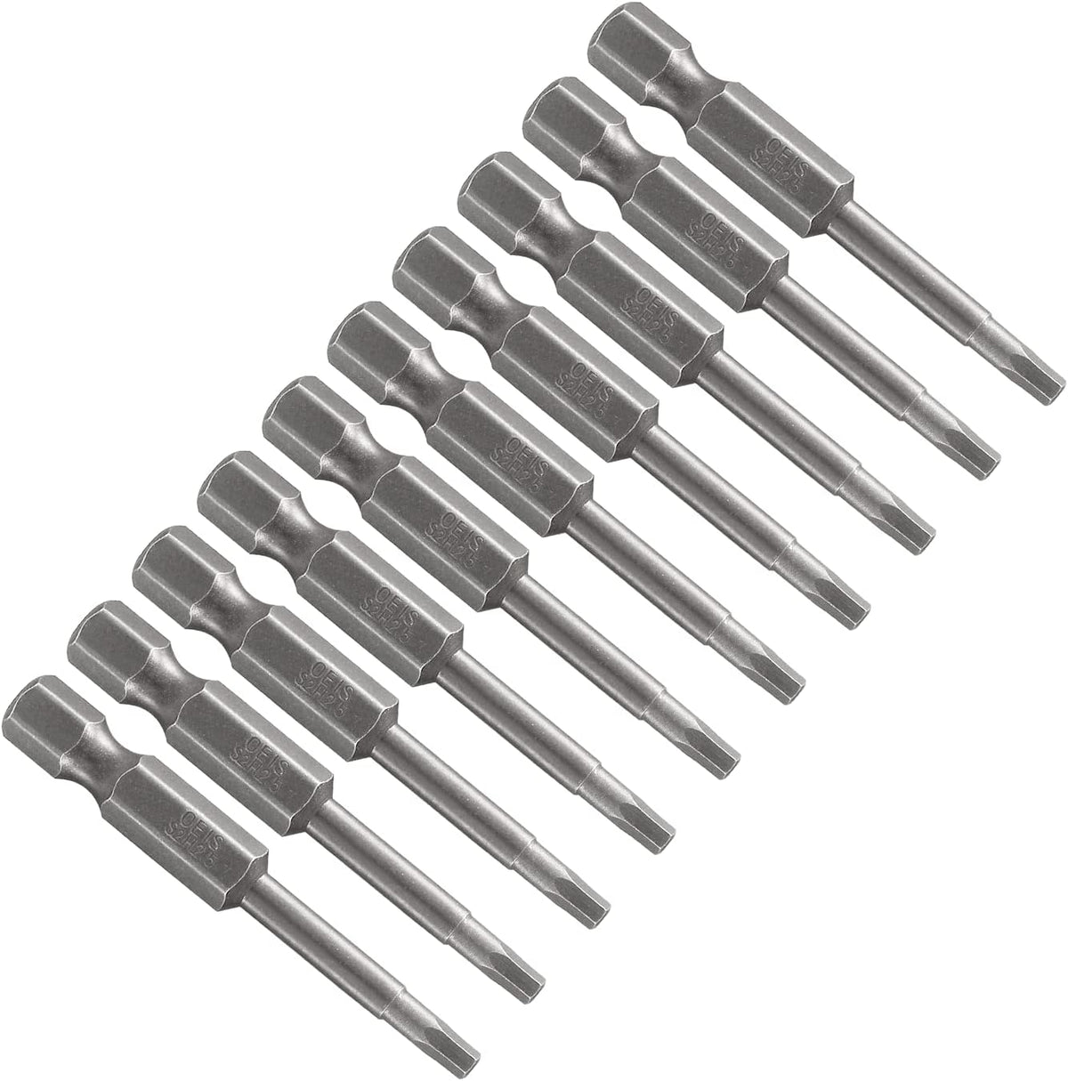 Set 10 brocas Allen H2.5 acero S2 vástago 1/4pulg