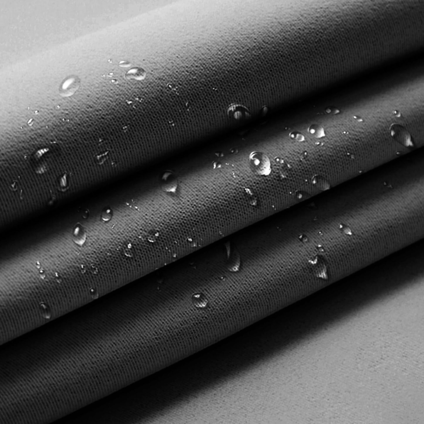 Cortinas impermeables exteriores 90% opacas set 2 negro