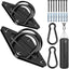 Ganchos hamaca negros M10 con roscas y hardware resistente