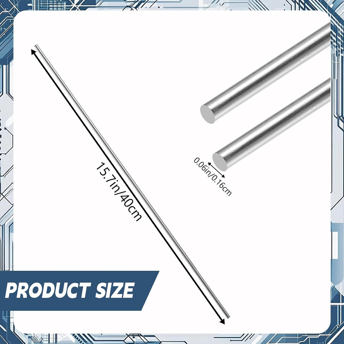 Varilla soldadura Tig acero inox ER308L 1/16x16" 1.5lb