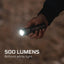 Linterna Led Mano Impermeable AA 500-1500 Lúmenes Gris