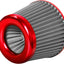 Filtro aire universal cono acero inox 76mm rojo