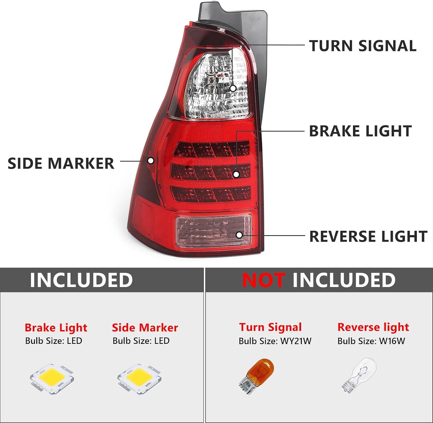 Luz trasera Toyota 4Runner 06-09 SR5 Lado Izquierdo