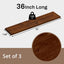 3 Pzas Estantes Flotantes Madera Rústica 36pulg