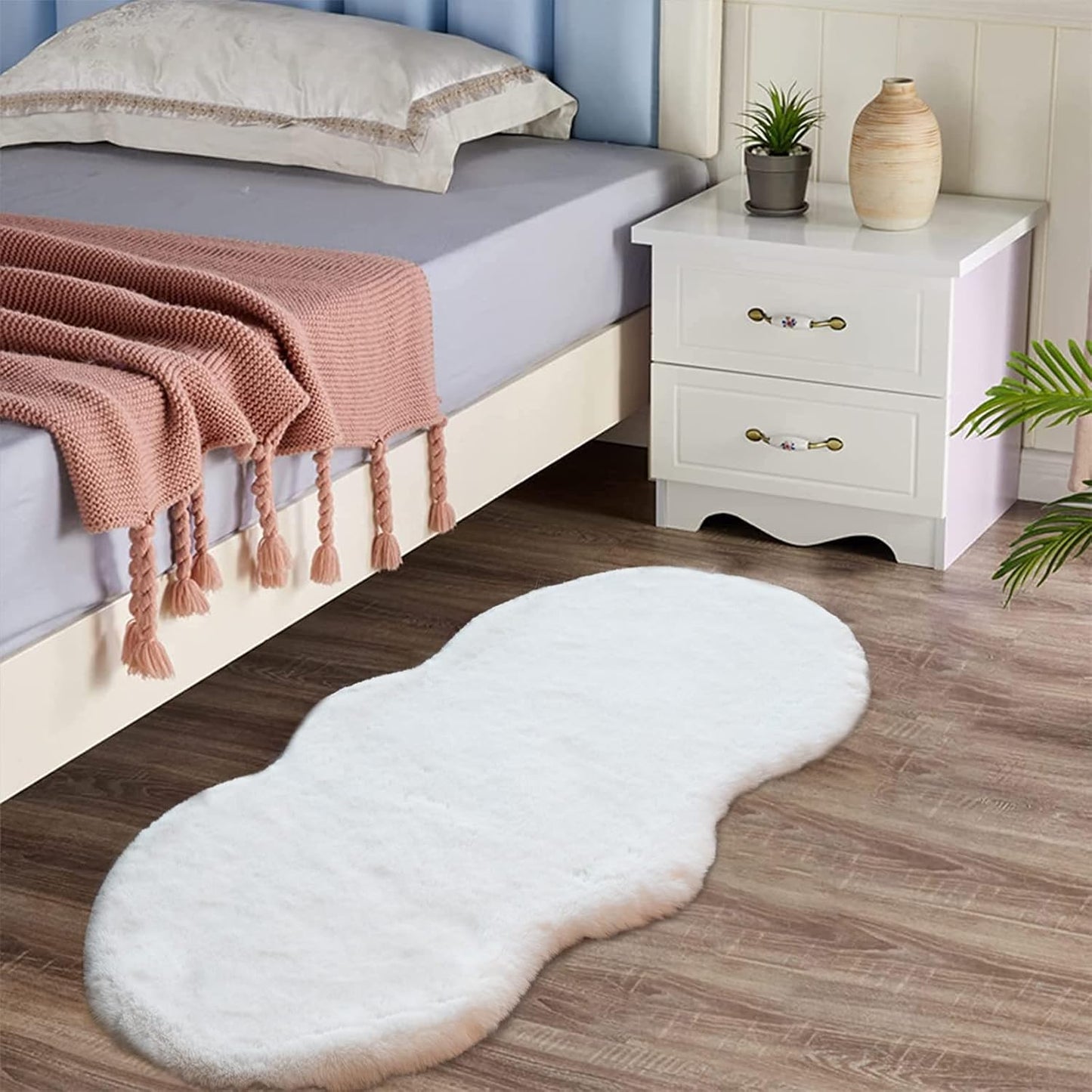 Tapete esponjoso estilo bohemio para silla sofá bebé