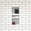 Estante ducha triple empotrado 34x16pulg negro
