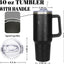 Vaso Halloween 40oz acero inox con asa tapa popote