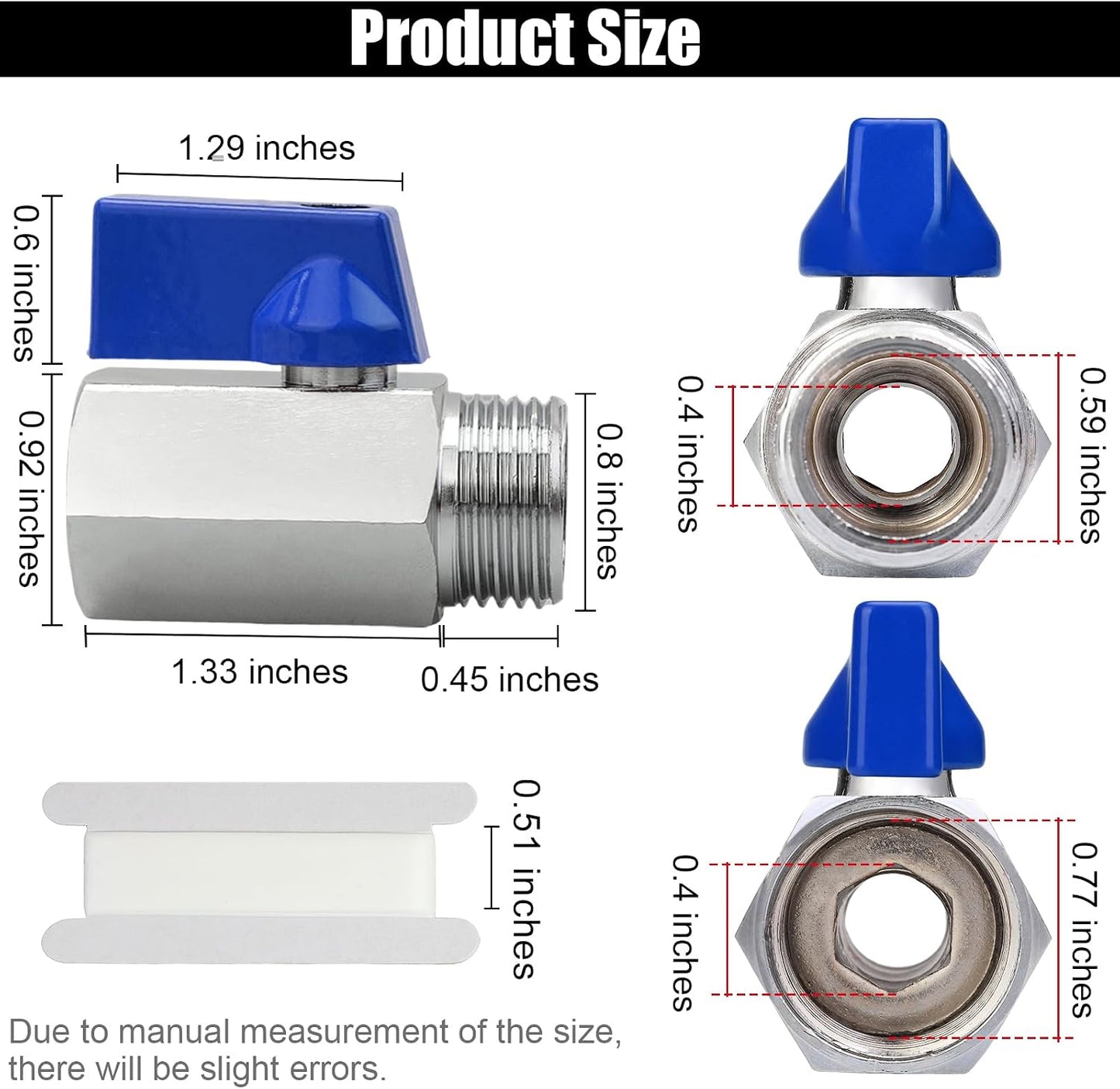 Válvula bola latón 1/2pulg sellado PTFE drenaje calentador