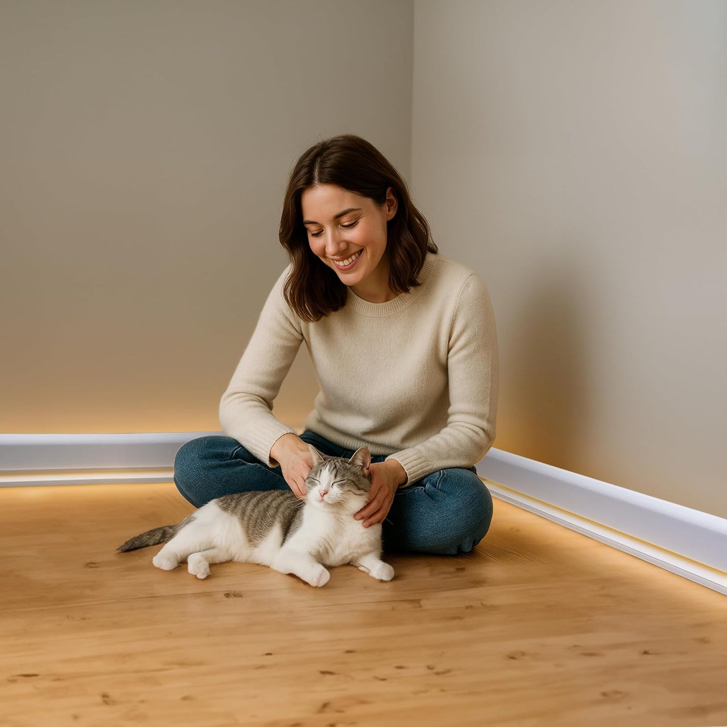Moldura zócalo LED 7 Pzas 94.5pulg kit iluminación