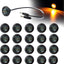20 Pzas Luces LED Marcador Lateral 3/4" Ámbar