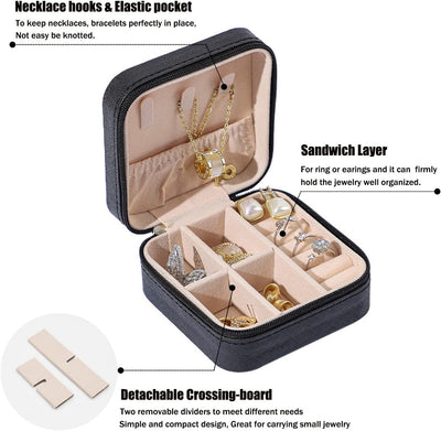 Estuche viaje joyas mujer anillos aretes collares