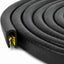 Goma protectora forma U negro 0.656pulg