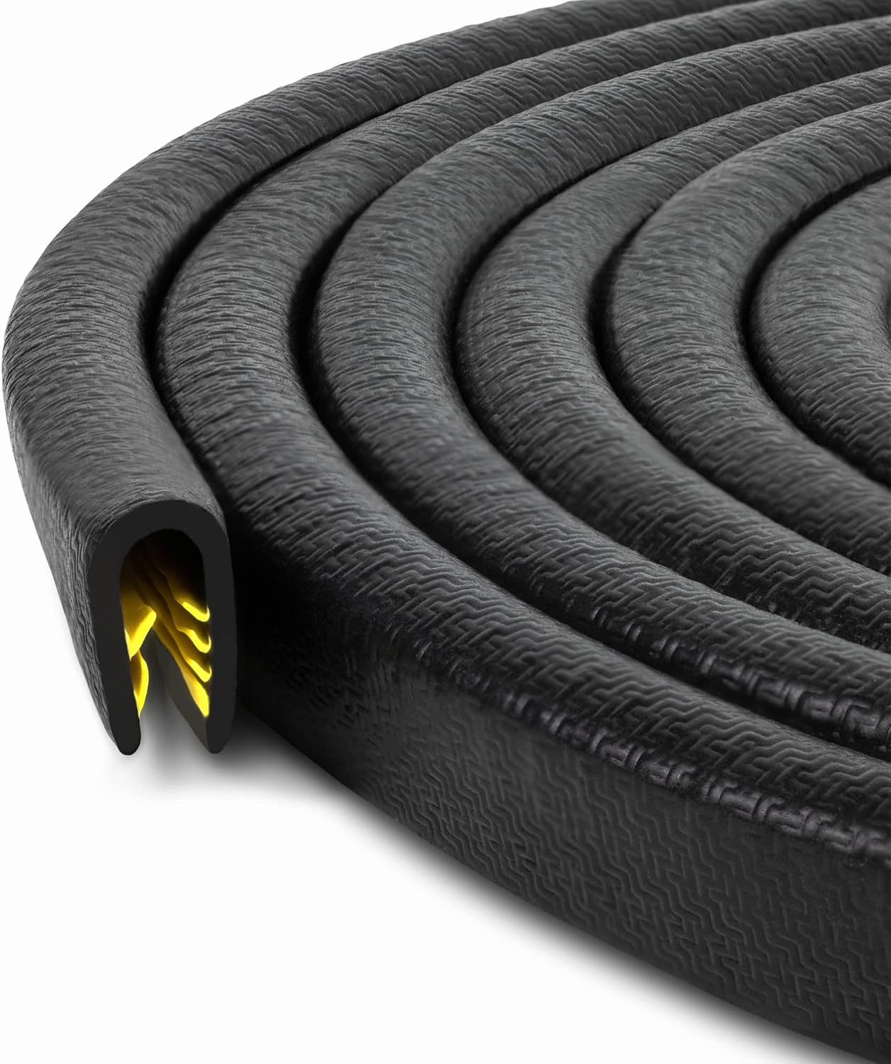Goma protectora forma U negro 0.656pulg