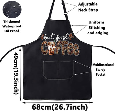 Delantal café ajustable con bolsillos para barista