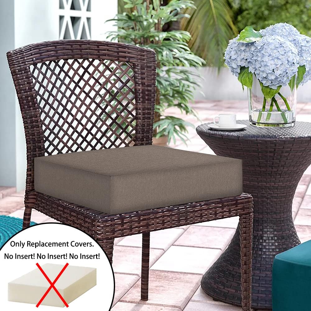 2 Pzas Funda Cojín Impermeable 24x24pulg Marrón