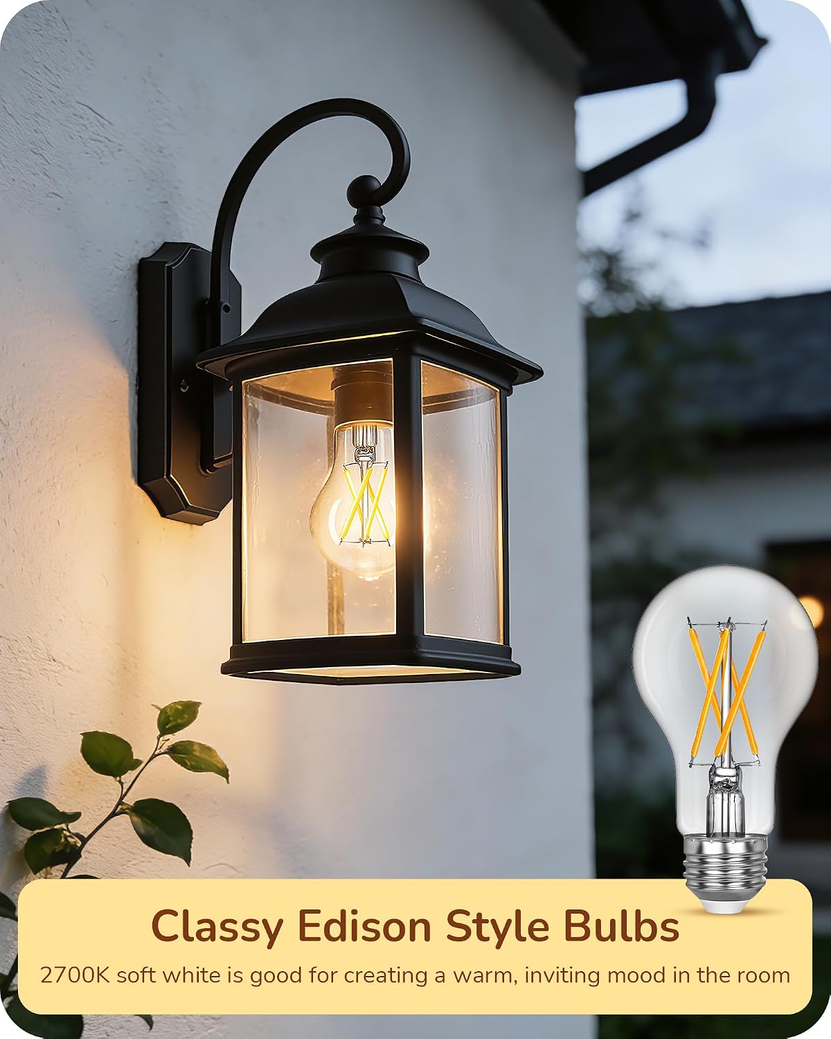 6 Bombillas LED Edison A19 Regulables 2700K E26