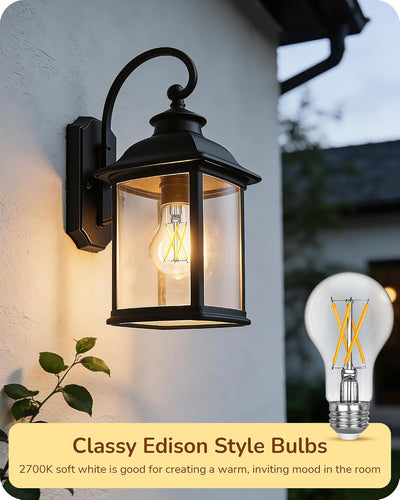 6 Bombillas LED Edison A19 Regulables 2700K E26